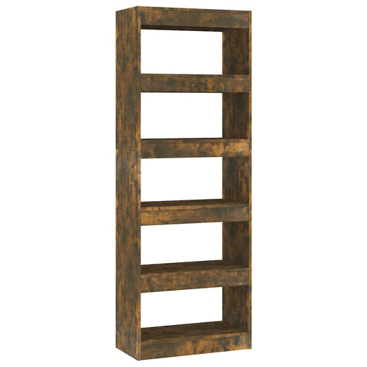 Book Cabinet/Room Divider Smoked Oak 60x30x166 cm Engineered Wood Book Cabinet/Room Divider Smoked Oak 60x30x166 cm Engineered Wood