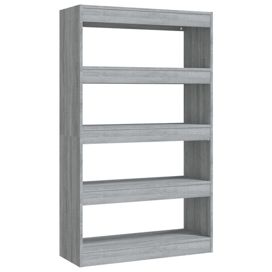 Book Cabinet/Room Divider Grey Sonoma 80x30x135 cm Engineered Wood Book Cabinet/Room Divider Grey Sonoma 80x30x135 cm Engineered Wood