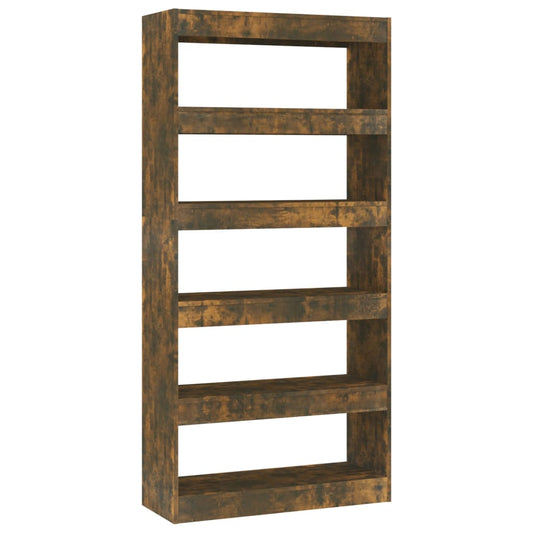 Book Cabinet/Room Divider Smoked Oak 80x30x166 cm Engineered Wood Book Cabinet/Room Divider Smoked Oak 80x30x166 cm Engineered Wood