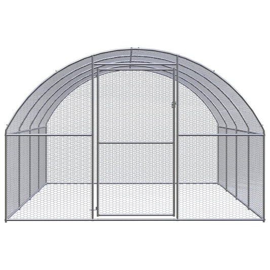 Outdoor Chicken Coop 3x4x2 m Galvanised Steel Outdoor Chicken Coop 3x4x2 m Galvanised Steel