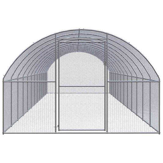 Outdoor Chicken Coop 3x12x2 m Galvanised Steel Outdoor Chicken Coop 3x12x2 m Galvanised Steel