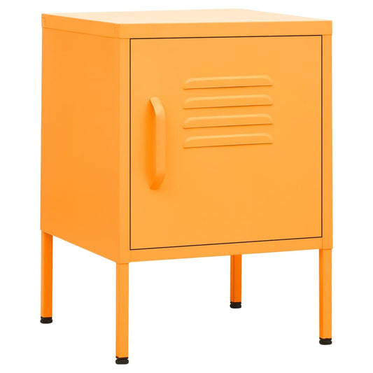 Nightstands 2 pcs Mustard Yellow 35x35x51 cm Steel Nightstands 2 pcs Mustard Yellow 35x35x51 cm Steel