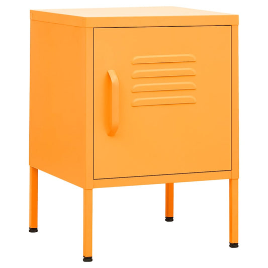 Nightstands 2 pcs Mustard Yellow 35x35x51 cm Steel Nightstands 2 pcs Mustard Yellow 35x35x51 cm Steel