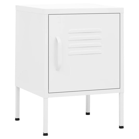 Nightstands 2 pcs White 35x35x51 cm Steel Nightstands 2 pcs White 35x35x51 cm Steel