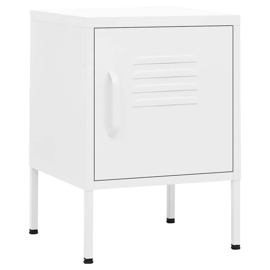 Nightstands 2 pcs White 35x35x51 cm Steel Nightstands 2 pcs White 35x35x51 cm Steel