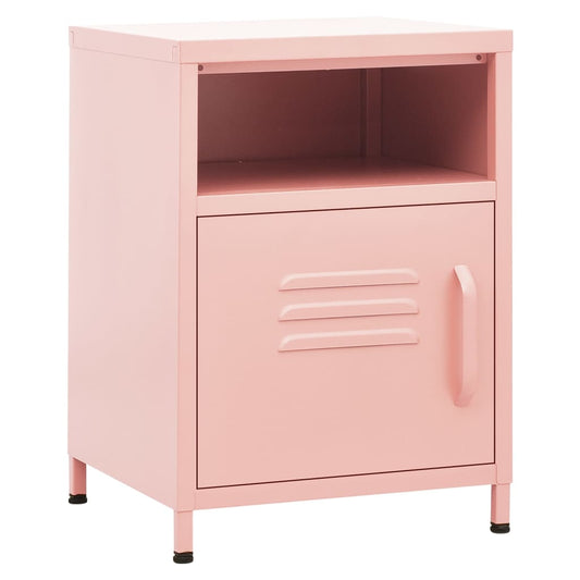Nightstands 2 pcs Pink 35x35x51 cm Steel Nightstands 2 pcs Pink 35x35x51 cm Steel