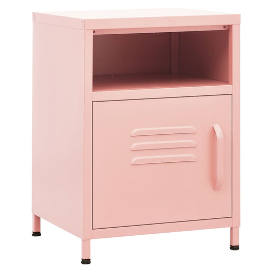 Nightstands 2 pcs Pink 35x35x51 cm Steel Nightstands 2 pcs Pink 35x35x51 cm Steel