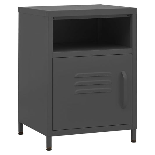 Nightstands 2 pcs Anthracite 35x35x51 cm Steel Nightstands 2 pcs Anthracite 35x35x51 cm Steel
