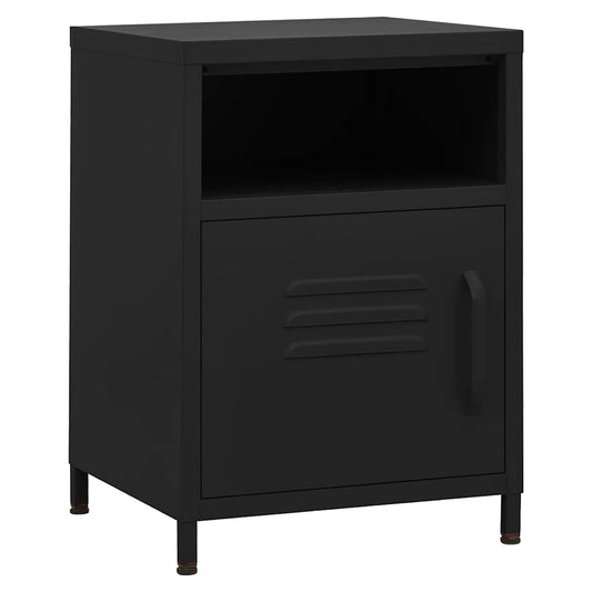 Nightstands 2 pcs Black 35x35x51 cm Steel Nightstands 2 pcs Black 35x35x51 cm Steel