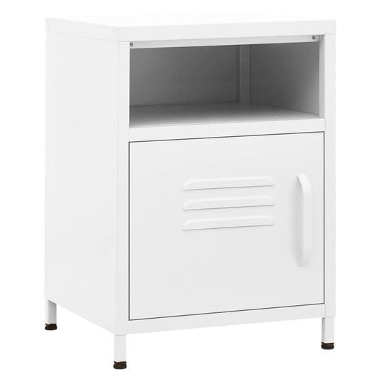Nightstands 2 pcs White 35x35x51 cm Steel Nightstands 2 pcs White 35x35x51 cm Steel