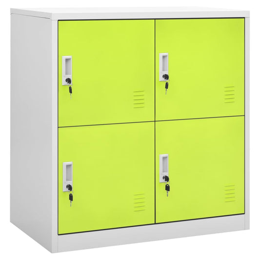 Locker Cabinets 2 pcs Light Grey and Green 90x45x92.5 cm Steel Locker Cabinets 2 pcs Light Grey and Green 90x45x92.5 cm Steel