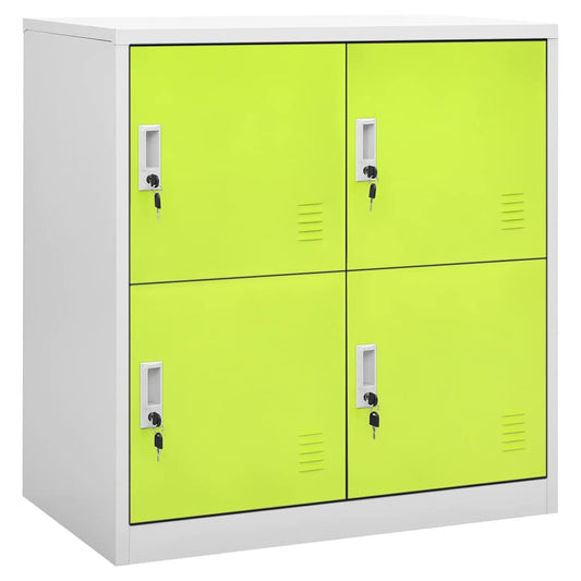 Locker Cabinets 5 pcs Light Grey and Green 90x45x92,5 cm Steel Locker Cabinets 5 pcs Light Grey and Green 90x45x92,5 cm Steel