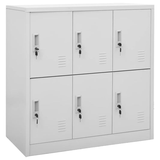 Locker Cabinets 2 pcs Light Grey 90x45x92.5 cm Steel Locker Cabinets 2 pcs Light Grey 90x45x92.5 cm Steel