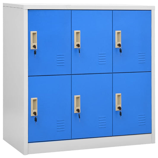 Locker Cabinet | Set of 5 | Light grey and blue | Steel | Standard Locker Cabinet | Set of 5 | Light grey and blue | Steel | Standard