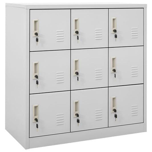Locker Cabinets 2 pcs Light Grey 90x45x92.5 cm Steel Locker Cabinets 2 pcs Light Grey 90x45x92.5 cm Steel