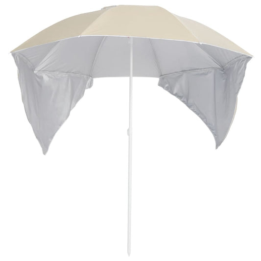 Beach Parasol with Side Walls Sand 215 cm Beach Parasol with Side Walls Sand 215 cm