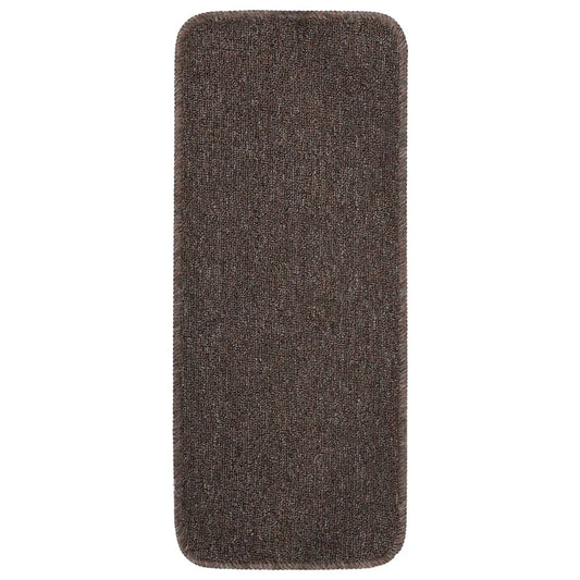 Anti Slip Stair Mats 15 pcs 60x25 cm Brown Rectangular Anti Slip Stair Mats 15 pcs 60x25 cm Brown Rectangular