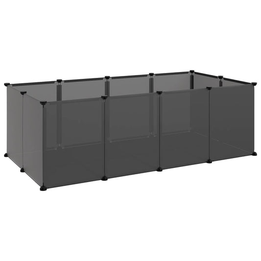 Small Animal Cage Black 144x74x46.5 cm PP and Steel Small Animal Cage Black 144x74x46.5 cm PP and Steel
