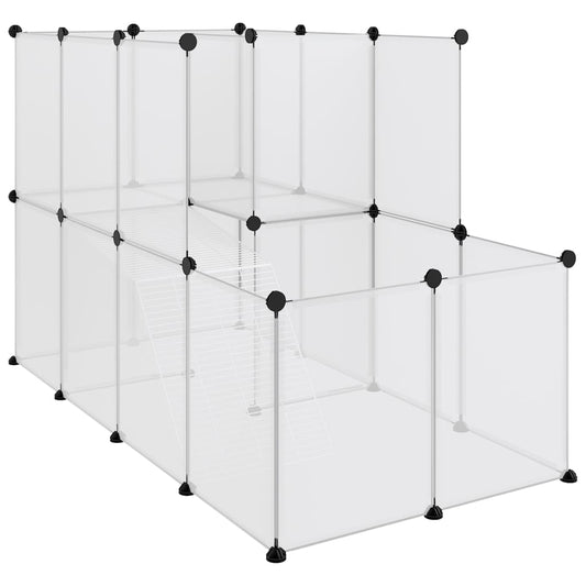 Small Animal Cage Transparent 142x74x93 cm PP and Steel Small Animal Cage Transparent 142x74x93 cm PP and Steel