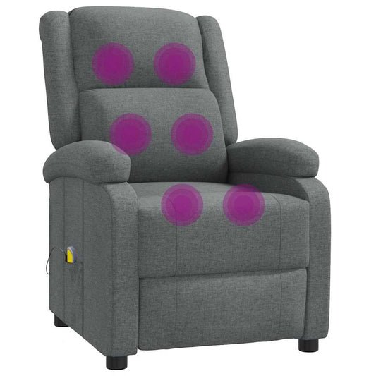 Massage Chair Dark Grey Fabric Massage Chair Dark Grey Fabric