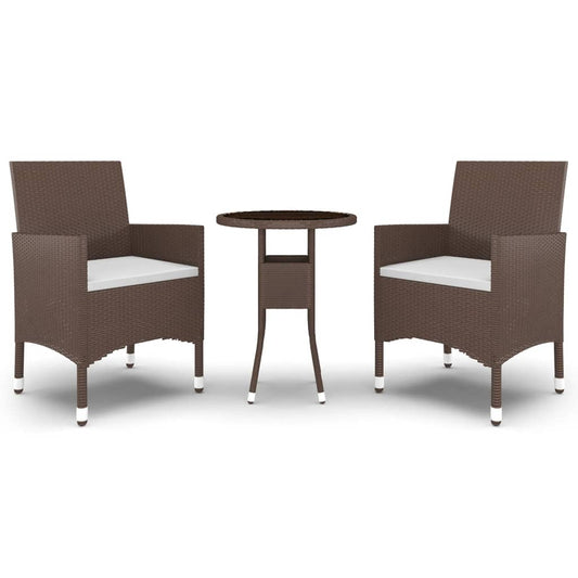 Garden Bistro Set | Brown,Cream White Garden Bistro Set | Brown,Cream White