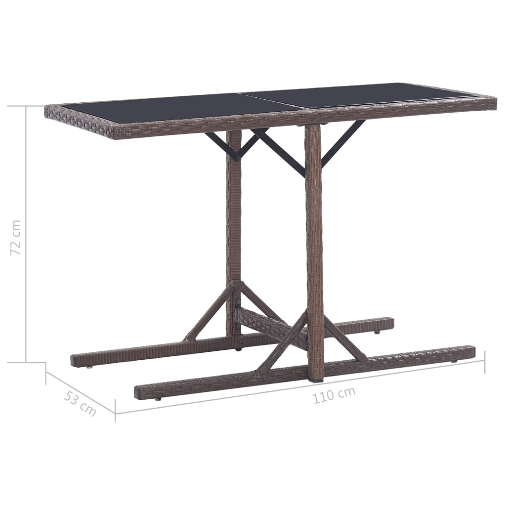 Garden Dining Set | Brown