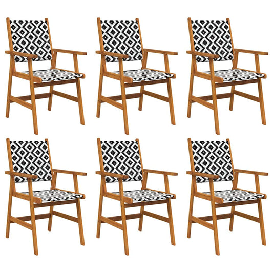 Garden Chairs 6 pcs Solid Acacia Wood Garden Chairs 6 pcs Solid Acacia Wood