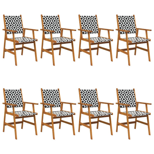 Garden Chairs 8 pcs Solid Acacia Wood Garden Chairs 8 pcs Solid Acacia Wood
