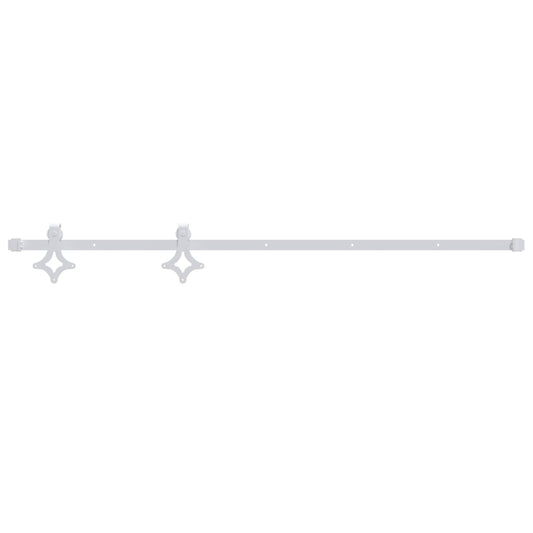 Sliding Door Hardware Kit 200 cm Steel White Sliding Door Hardware Kit 200 cm Steel White