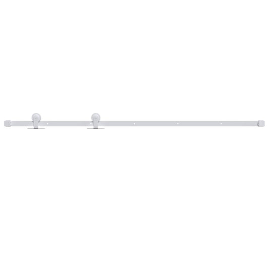 Sliding Door Hardware Kit 183 cm Steel White Sliding Door Hardware Kit 183 cm Steel White