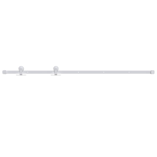 Sliding Door Hardware Kit 200 cm Steel White Sliding Door Hardware Kit 200 cm Steel White