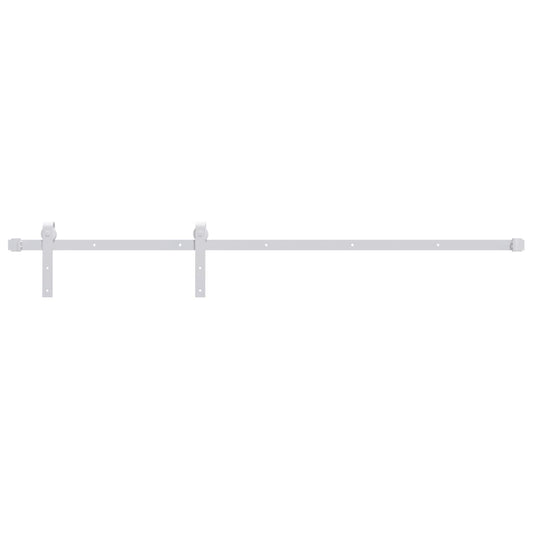 Sliding Door Hardware Kit 183 cm Steel White Sliding Door Hardware Kit 183 cm Steel White