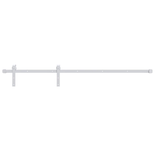 Sliding Door Hardware Kit 200 cm Steel White Sliding Door Hardware Kit 200 cm Steel White
