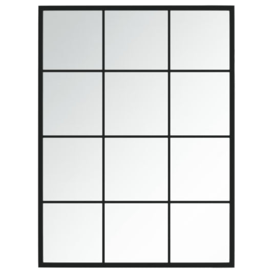 Wall Mirror Black 80x60 cm Metal Wall Mirror Black 80x60 cm Metal