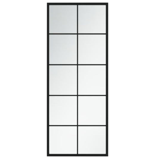 Wall Mirror Black 100x40 cm Metal Wall Mirror Black 100x40 cm Metal