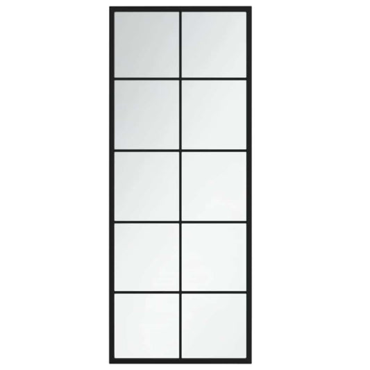Wall Mirror Black 100x40 cm Metal Wall Mirror Black 100x40 cm Metal