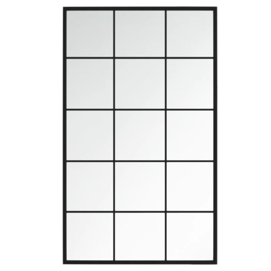 Wall Mirror Black 100x60 cm Metal Wall Mirror Black 100x60 cm Metal