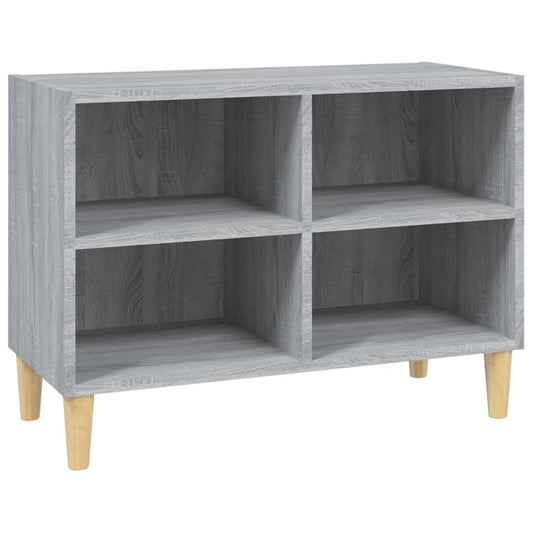 TV Cabinet with Solid Wood Legs Grey Sonoma 69.5x30x50 cm TV Cabinet with Solid Wood Legs Grey Sonoma 69.5x30x50 cm