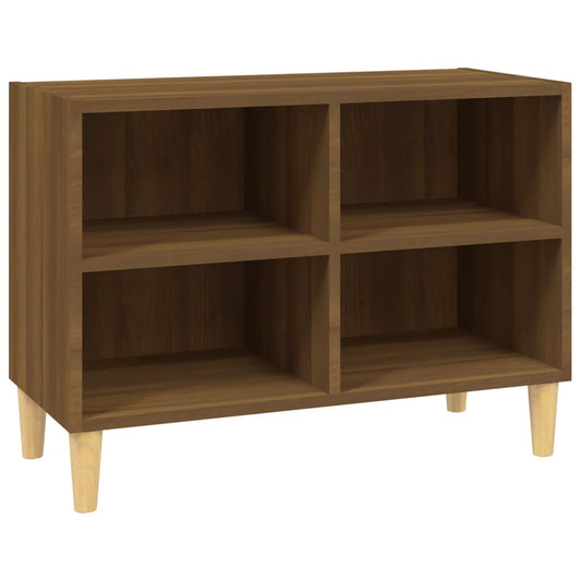 TV Cabinet with Solid Wood Legs Brown Oak 69.5x30x50 cm TV Cabinet with Solid Wood Legs Brown Oak 69.5x30x50 cm