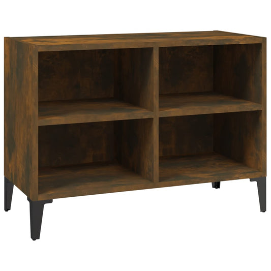 TV Cabinet with Metal Legs Smoked Oak 69.5x30x50 cm TV Cabinet with Metal Legs Smoked Oak 69.5x30x50 cm