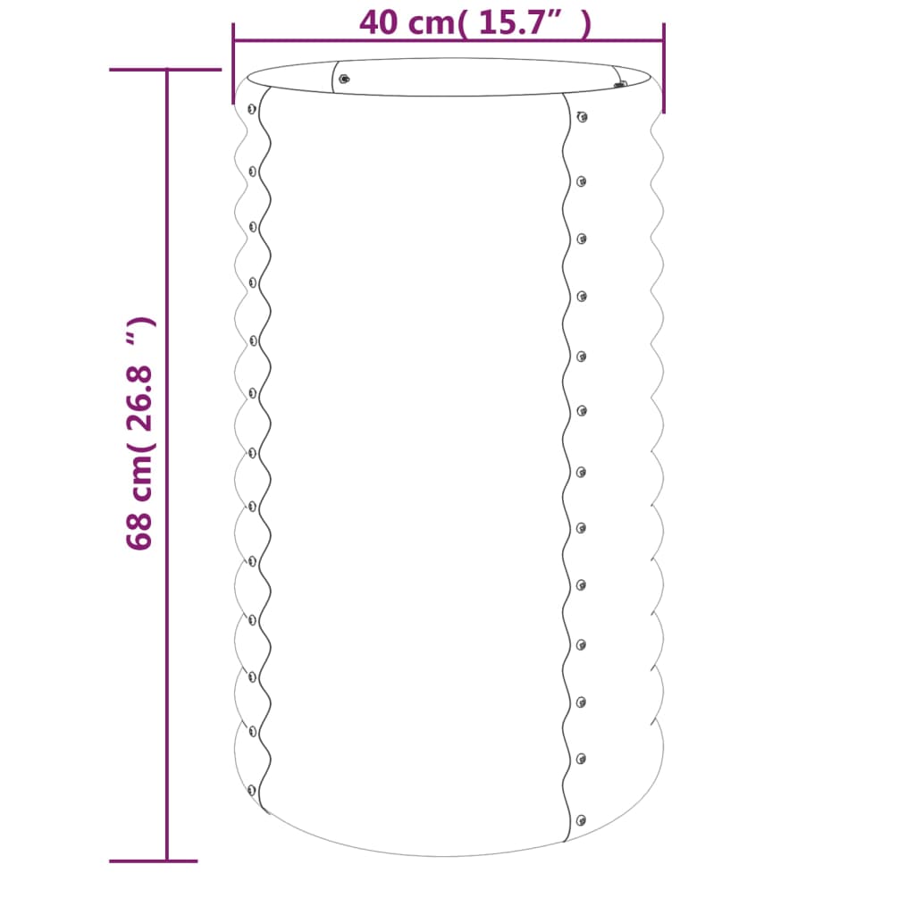 Garden Planter | Green | Powder-coated steel | Large | Storage
