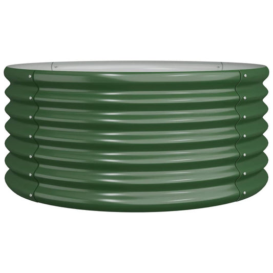 Garden Planter Galvanised Steel 80x80x36 cm Green Garden Planter Galvanised Steel 80x80x36 cm Green