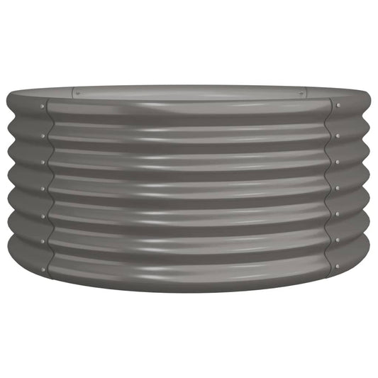 Garden Planter Galvanised Steel 80x80x36 cm Grey Garden Planter Galvanised Steel 80x80x36 cm Grey