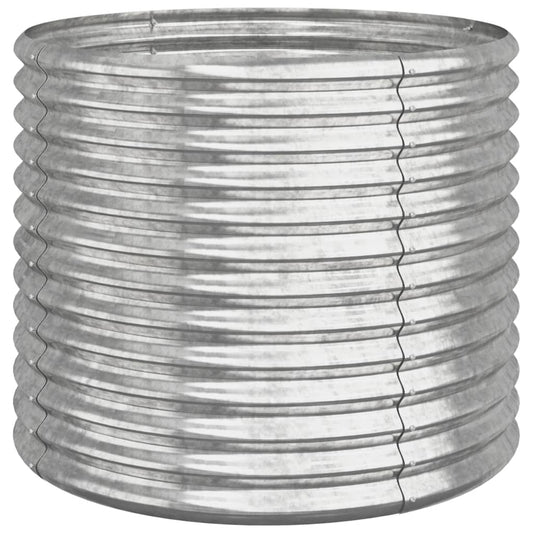 Garden Planter Galvanised Steel 80x80x68 cm Silver Garden Planter Galvanised Steel 80x80x68 cm Silver