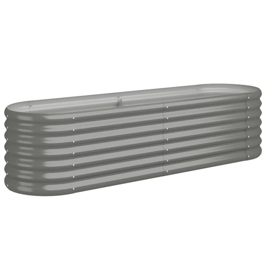 Garden Raised Bed | Grey | Powder-coated steel | 152 x 40 x 36 cm Garden Raised Bed | Grey | Powder-coated steel | 152 x 40 x 36 cm