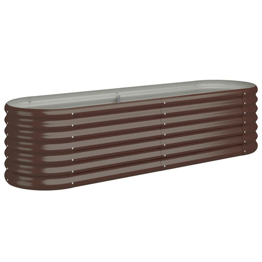 Garden Raised Bed | Brown | Powder-coated steel | 152 cm x 40 cm x 36 cm Garden Raised Bed | Brown | Powder-coated steel | 152 cm x 40 cm x 36 cm