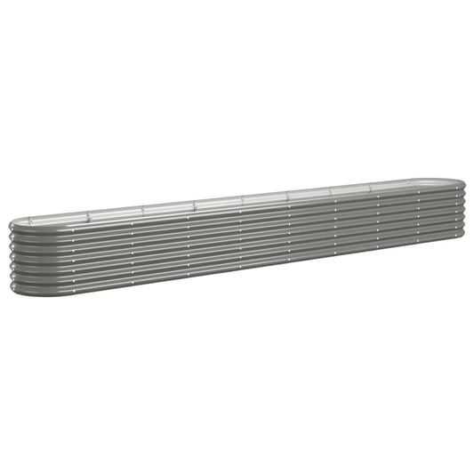 Garden Raised Bed Galvanised Steel 332x40x36 cm Grey Garden Raised Bed Galvanised Steel 332x40x36 cm Grey