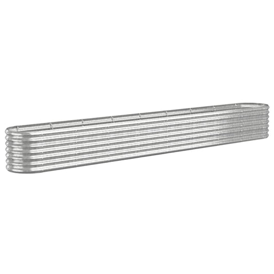 Garden Raised Bed Galvanised Steel 332x40x36 cm Silver Garden Raised Bed Galvanised Steel 332x40x36 cm Silver