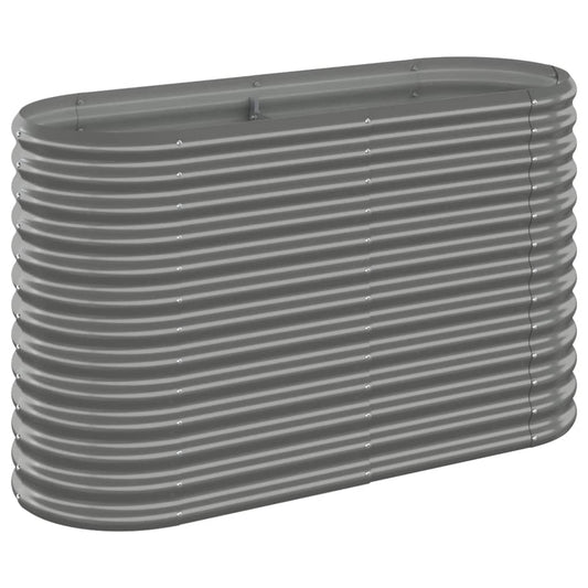 Garden Raised Bed Galvanised Steel 114x40x68 cm Grey Garden Raised Bed Galvanised Steel 114x40x68 cm Grey
