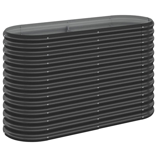 Garden Raised Bed Galvanised Steel 114x40x68 cm Anthracite Garden Raised Bed Galvanised Steel 114x40x68 cm Anthracite